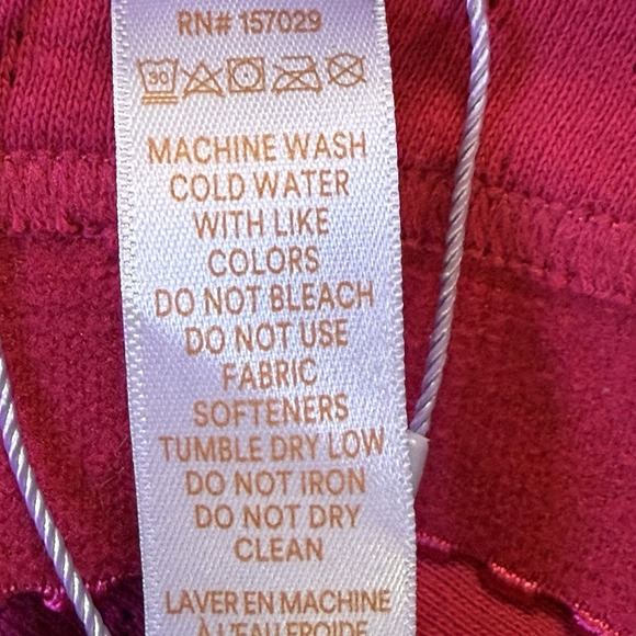 Savage X Fenty Top Womens Size M Red Long Sleeve Crop Bralette Logo Band Cotton - Picture 8 of 9